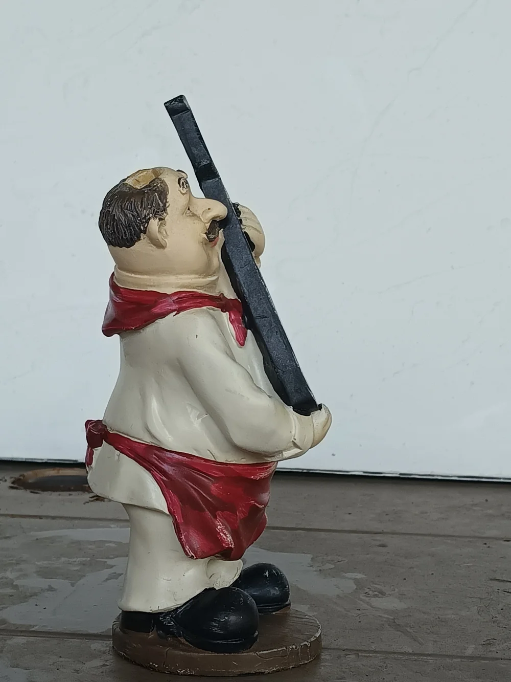 Vtg Italian Fat Chef Baker Holding Menu Statue Figurine Retro Kitchen Decor Med.